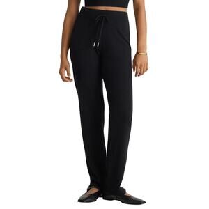 NWOT Quince Women’s Black Mongolian Cashmere Straight Leg Pants Size Small 2126